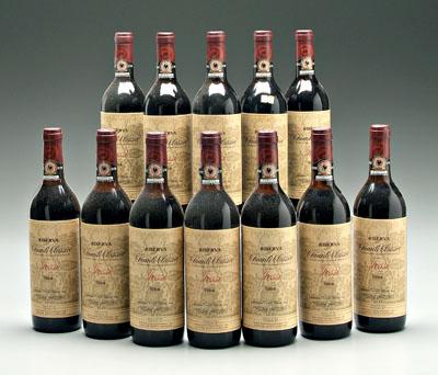 12 bottles 1964 Italian red wine,