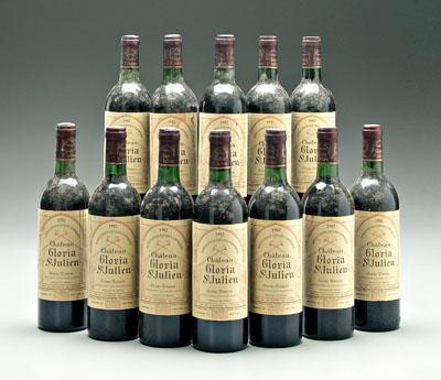 12 bottles 1982 red Bordeaux wine  91330