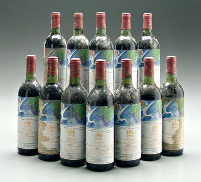 12 bottles 1982 red Bordeaux wine,