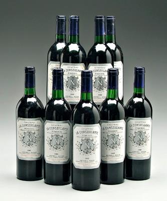 Nine bottles 1982 red Bordeaux