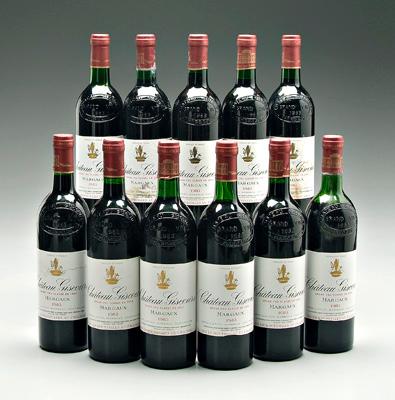 11 bottles 1983 red Bordeaux wine,