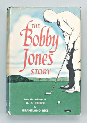 Bobby Jones signed golf book, Grantland