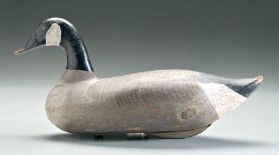 Canada goose decoy, painted eyes, base