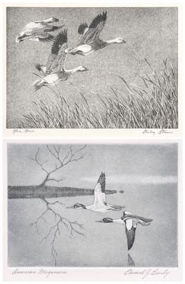 Two Federal duck stamp prints 1955 56  913a8