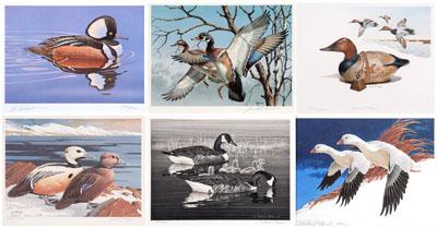 Six Federal duck stamp prints 1973 78  913b0