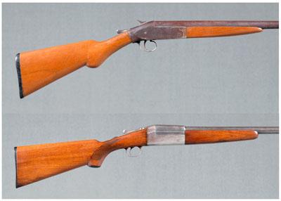 Two single barrel shotguns: Le Fever