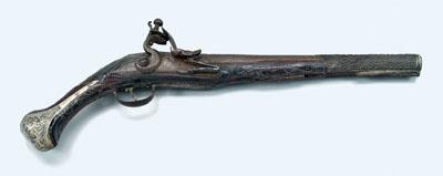 Middle Eastern flintlock pistol,