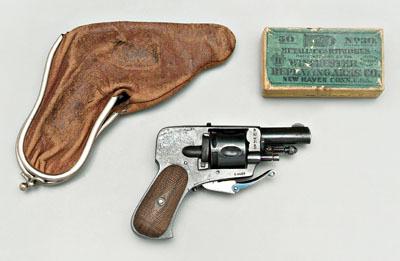 Belgian spur trigger pocket revolver  91424