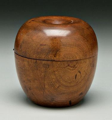 Lidded apple form tea box, shaped
