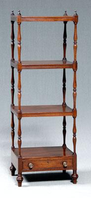 Regency mahogany four-tier &eacute;tag&egrave;re,