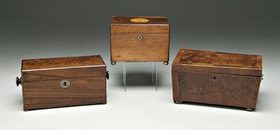 Three 19th century boxes: one rosewood