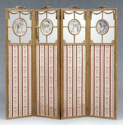 Louis XVI style mirrored screen  91092