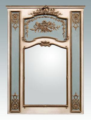 Louis XVI style gilt mirror, pale