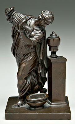 Classical bronze figure, maiden