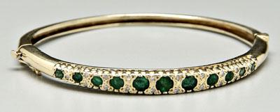 Emerald and diamond bracelet, 11