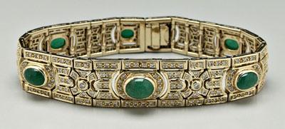 Emerald and diamond bracelet seven 910cc