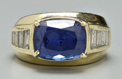 Lady s tanzanite and diamond ring  910d2