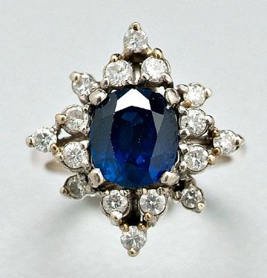 Sapphire and diamond ring one 910d7