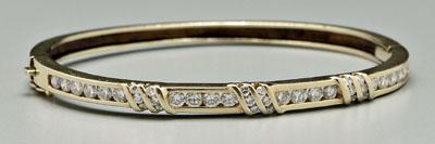 Diamond bangle bracelet, 38 round