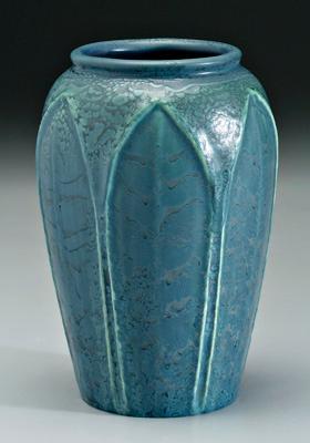 Hampshire Pottery vase, mottled blue-green