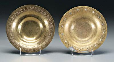 Two Tiffany gilt bronze bowls  91112