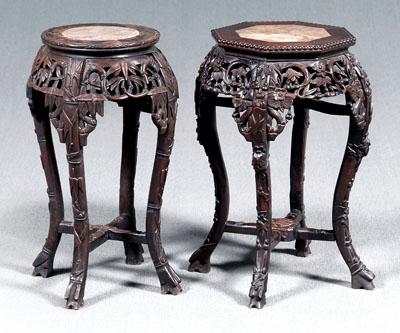 Two Chinese rosewood stands one 91128