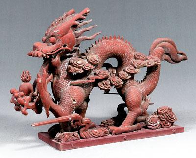Large Chinese red lacquer dragon  91139