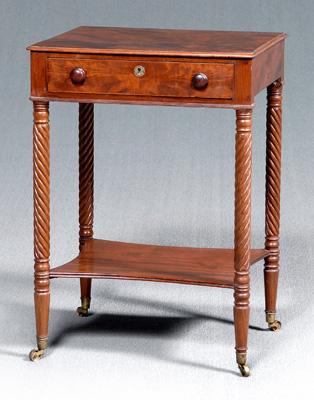 Fine Federal mahogany sewing stand,