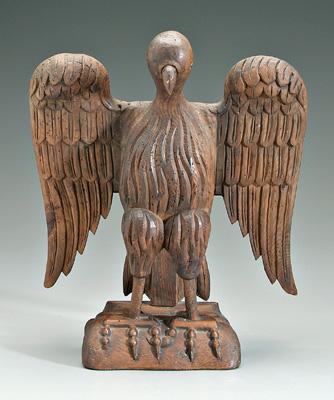 Carved pine folk art eagle lectern,