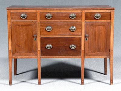 Southern inlaid walnut sideboard,