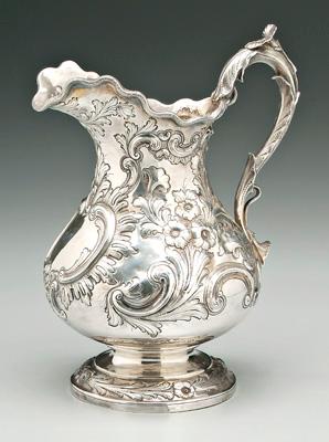 Coin silver water pitcher baluster 91180