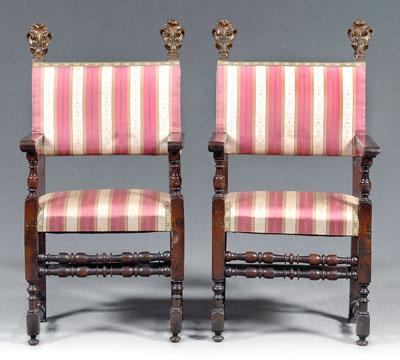 Fine pair French Baroque armchairs  911a0