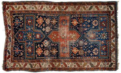 Caucasian rug, two and a half cross