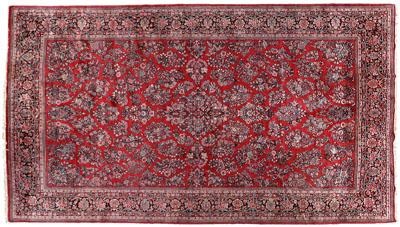 Sarouk rug repeating floral bouquets 911b6