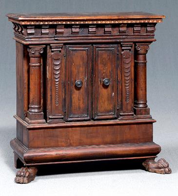 Italian Baroque walnut cabinet,