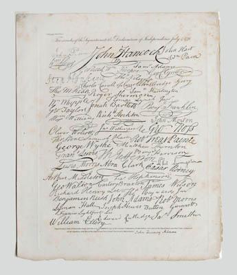 1819 Declaration of Independence 9160a
