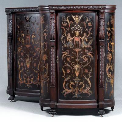 Pair R J Horner mahogany cabinets  9160d