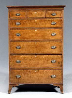 Federal tiger maple tall chest  9164d