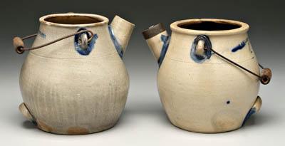 Two stoneware batter pitchers  91665