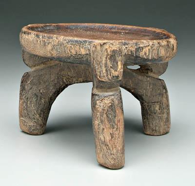 African wooden stool tripod base  91670