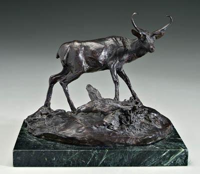 Bronze after Charles M. Russell, aftercast
