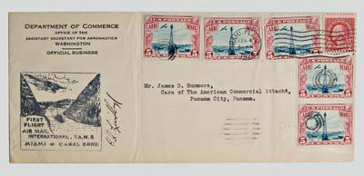Charles Lindbergh signed postal