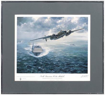 James H. Doolittle signed print, "North