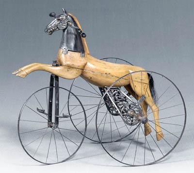 Fine French steel and wood velocipede,