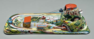 Wind-up cable car toy, Technofix