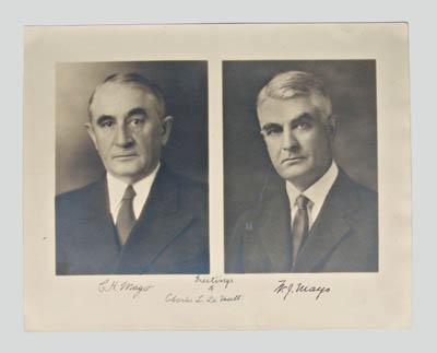 Mayo brothers photo, letters: dual