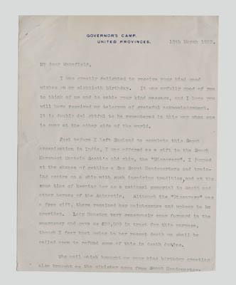 Baden Powell letter Boy Scouts  916e7