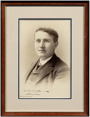 Thomas Edison signed photograph,