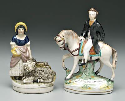 Two Staffordshire figures: Prince