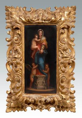 Italian hand painted porcelain plaque,